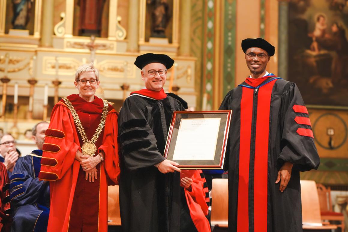 Fr. Spadaro receiving honorary doctorate