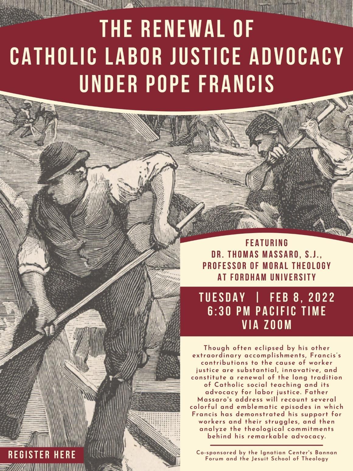 flyer of the Labor Justice Advocacy event on February 8, 2022