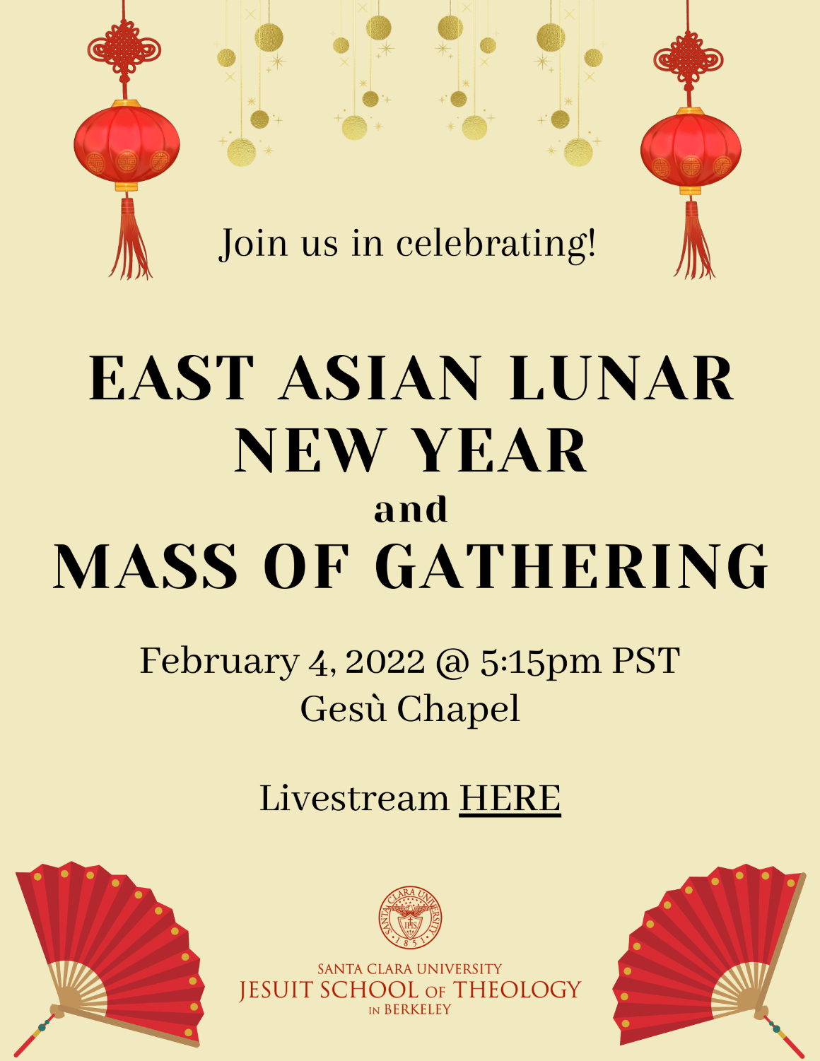flyer of the East Asian Lunar New Year event on February 4