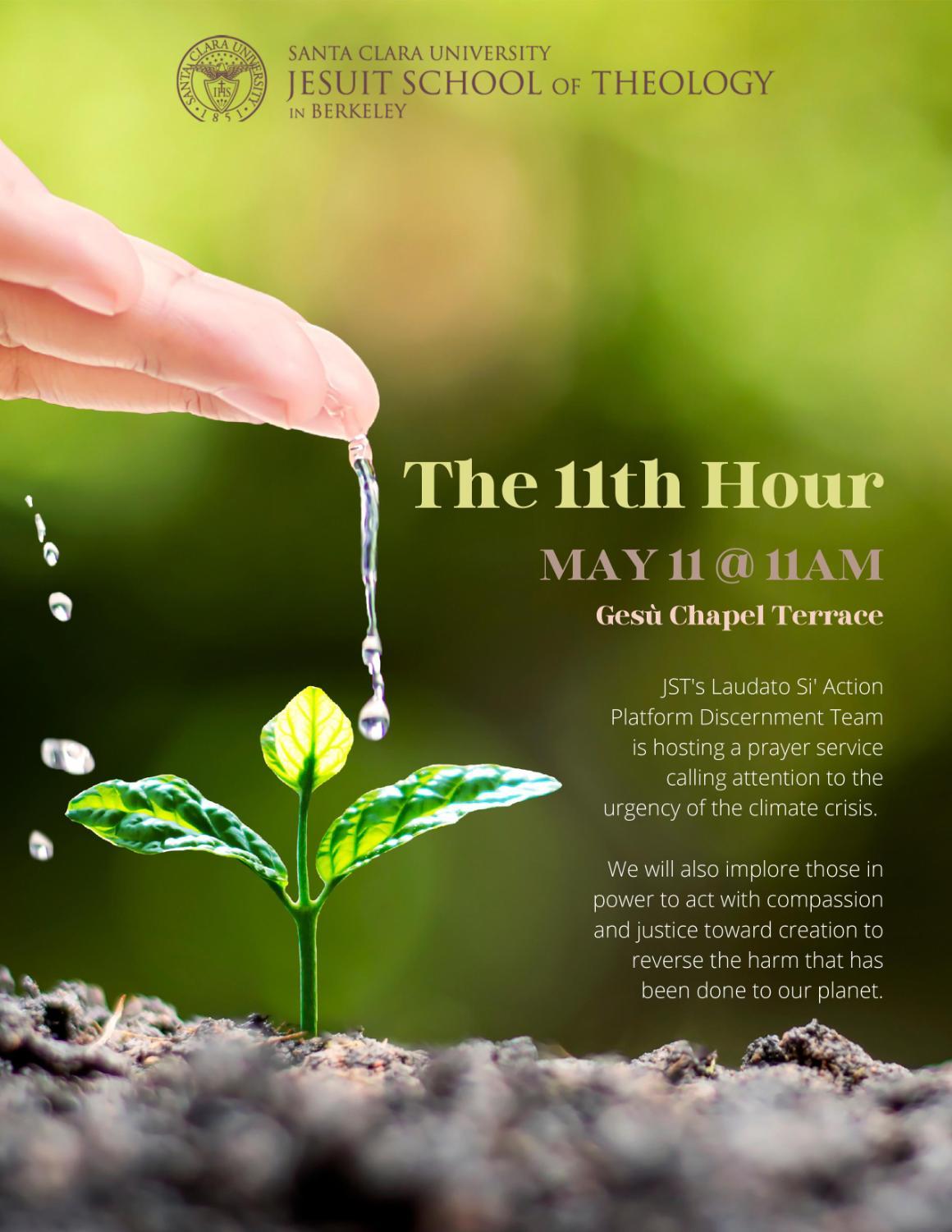 flyer of the 11th hour event, held on May 11th at 11AM