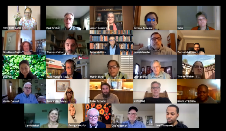 Screenshot of a virtual farewell reception with 31 participants in a grid layout.