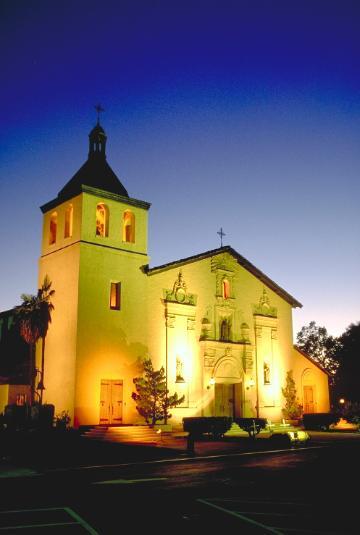 Mission Church at Night