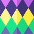 Purple. Yellow, and Green Argyle