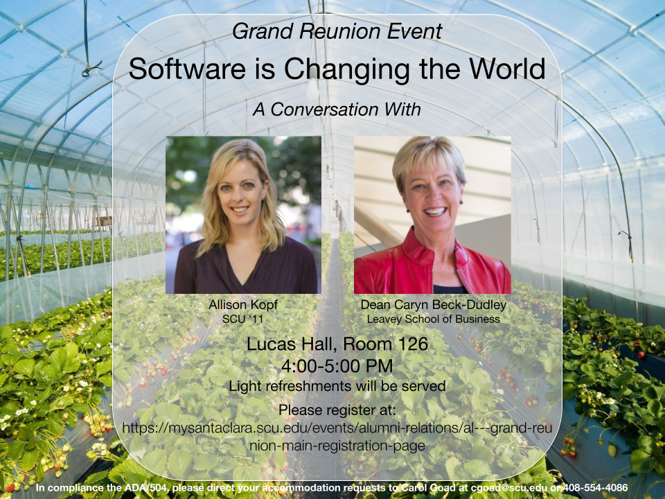 Software is Feeding the World 2016 event flyer