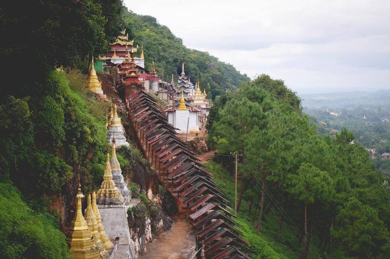 Myanmar mountain temple path