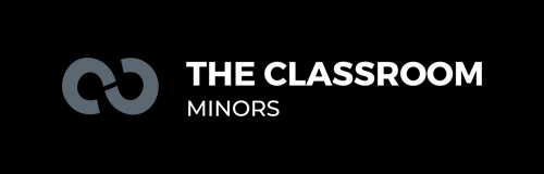 The Classroom Minors Logo White Thumbnail