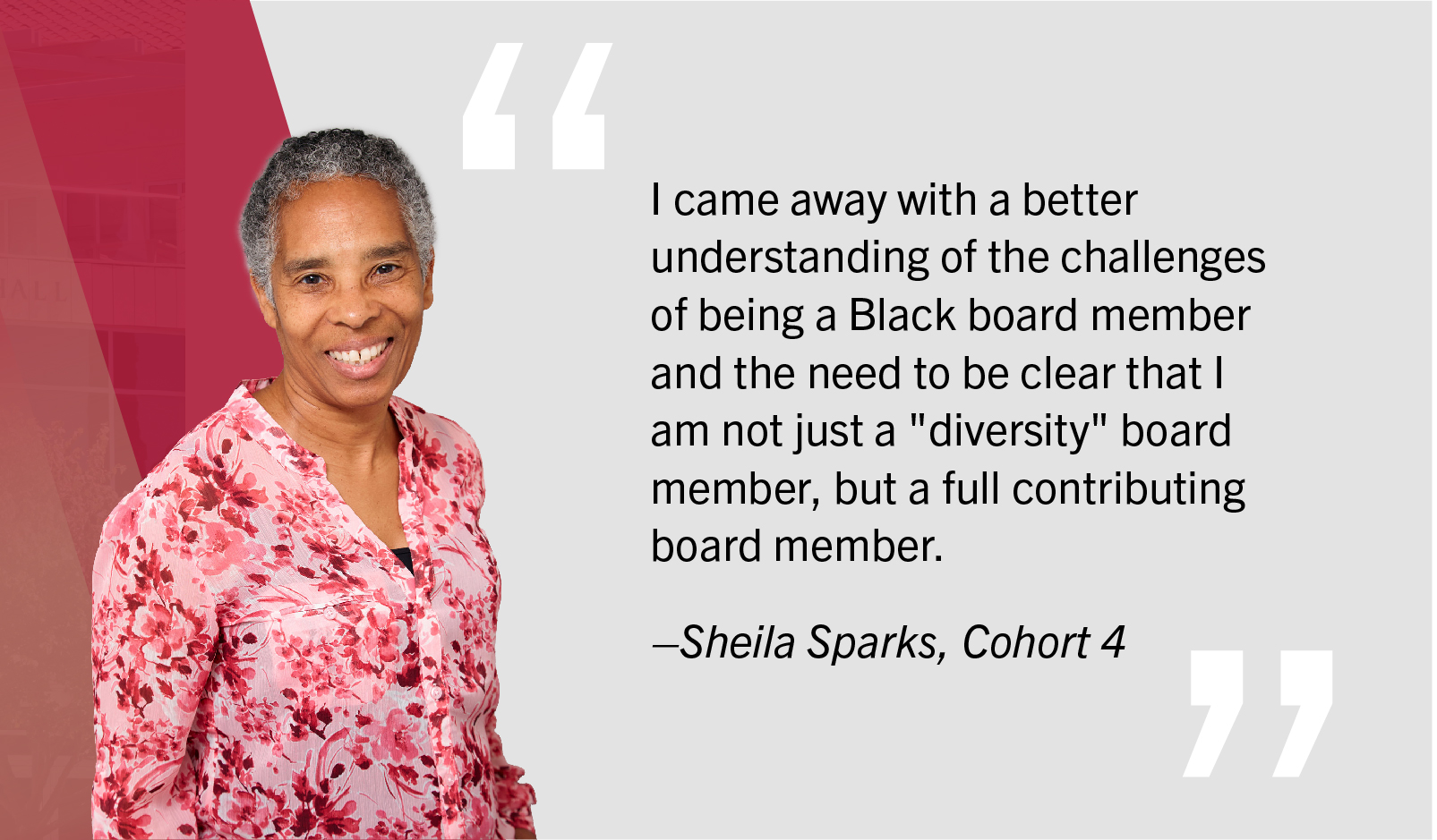 Quote by Sheila Sparks, Cohort 4