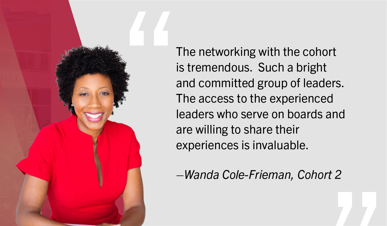 Quote by Wanda Cole-Freiman, Cohort 2