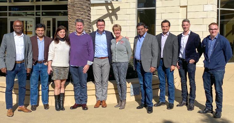 EMBA Industry Group Photo in front of Lucas Hall