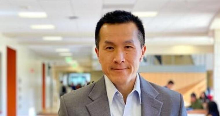 Professor Andy Tsay in Lucas Hall home of the Leavey School of Business