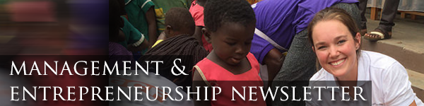 Management and Entrepreneurship Newsletter Header
