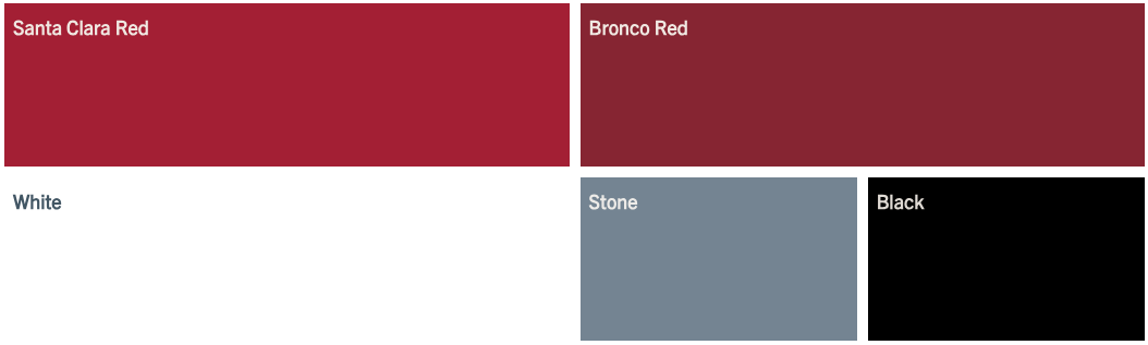 Santa Clara University brand primary colors