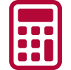 Red calculator icon