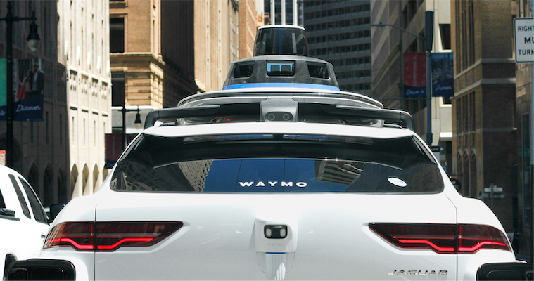 Waymo autonomous vehicle driving on the streets of San Francisco
