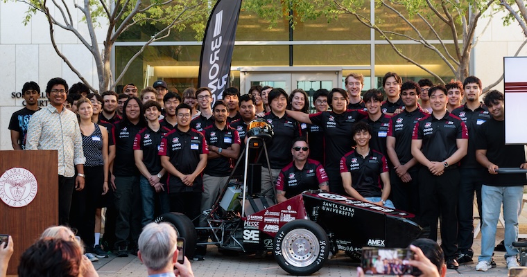 Bronco Racing at their 2026 Unveiling Ceremony in front of SCDI