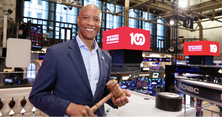 Dean Ed Grier at the New York Stock Exchange