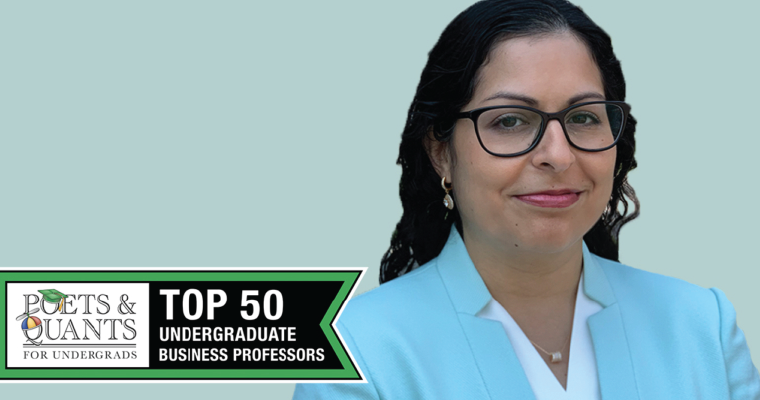 Hooria Jazaieri Top 50 Undergraduate Business Professors image link to article