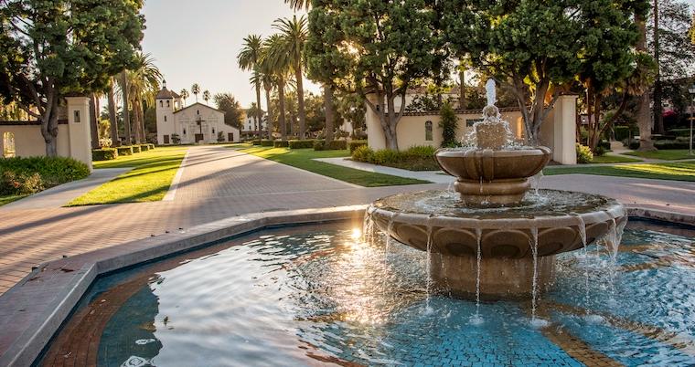 Golden Hour on Palm Drive, Campus Beauty