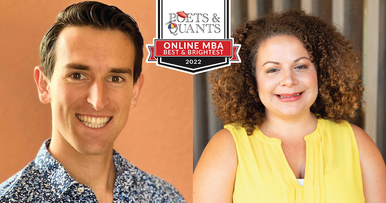 Best and Brightest OMBA Students - Anthony Bonvino and Dominique Watt image link to article