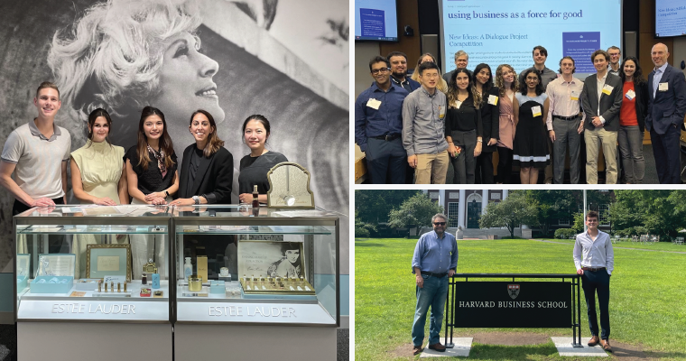 Collage of Leavey undergraduates with featured accomplishments image link to story