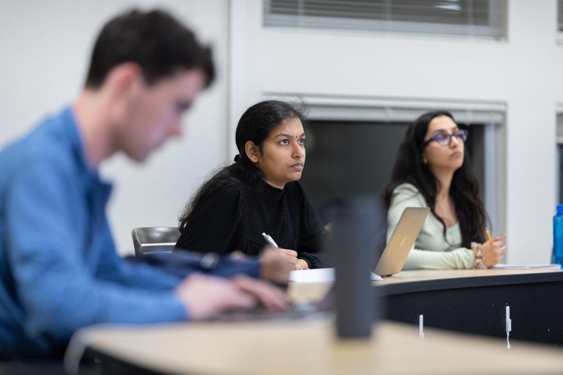 Leavey Evening MBA students attentive in class