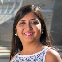 Neeti Tulsyan MBA alumna outside San Jose City Hall
