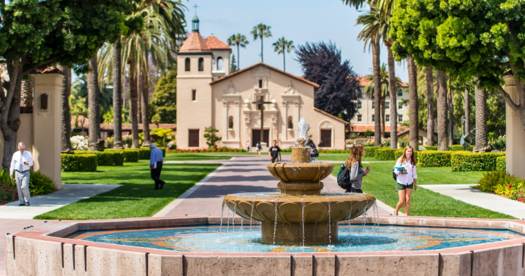 Santa Clara University, home to the Leavey School of Business and Mission Santa Clara