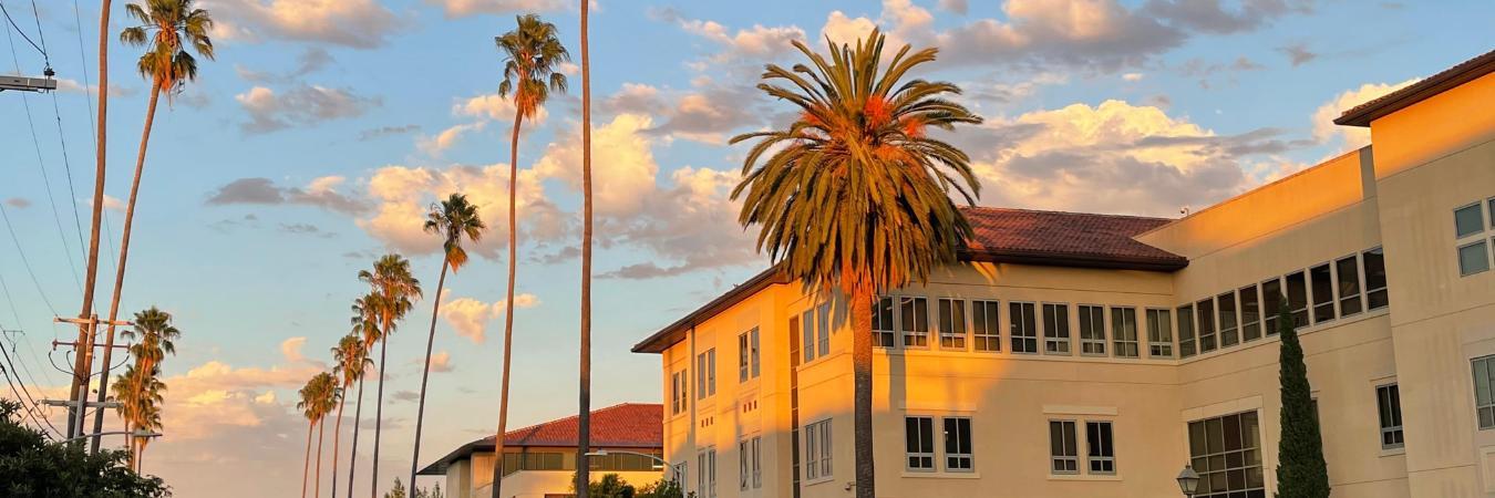 Lucas Hall during golden hour