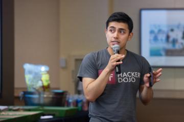 Bronco Hack participant presenting his final product. 