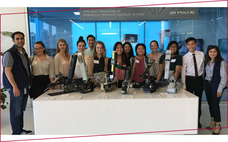Leavey students on a field trip to Intuitive Surgical