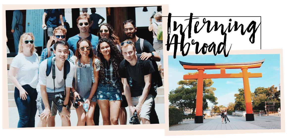 A group of people standing together, and a separate image of a sign reading