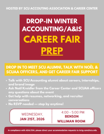 Accounting Association Drop In Event
