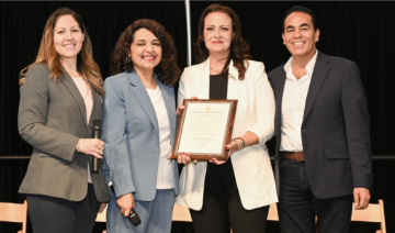 Photo of LBFSVs Jesus and Angelica Flores and Congressional Representatives