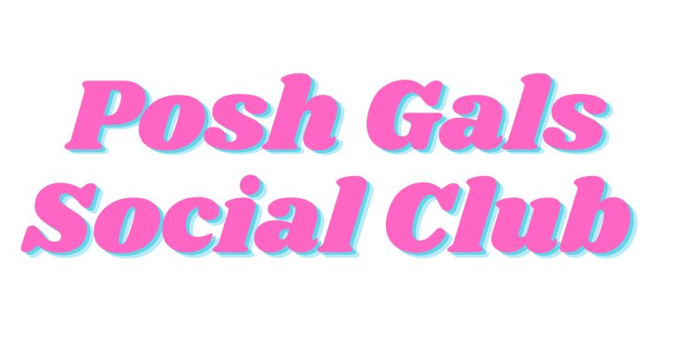 Posh Gals Social Club stylized business name graphic