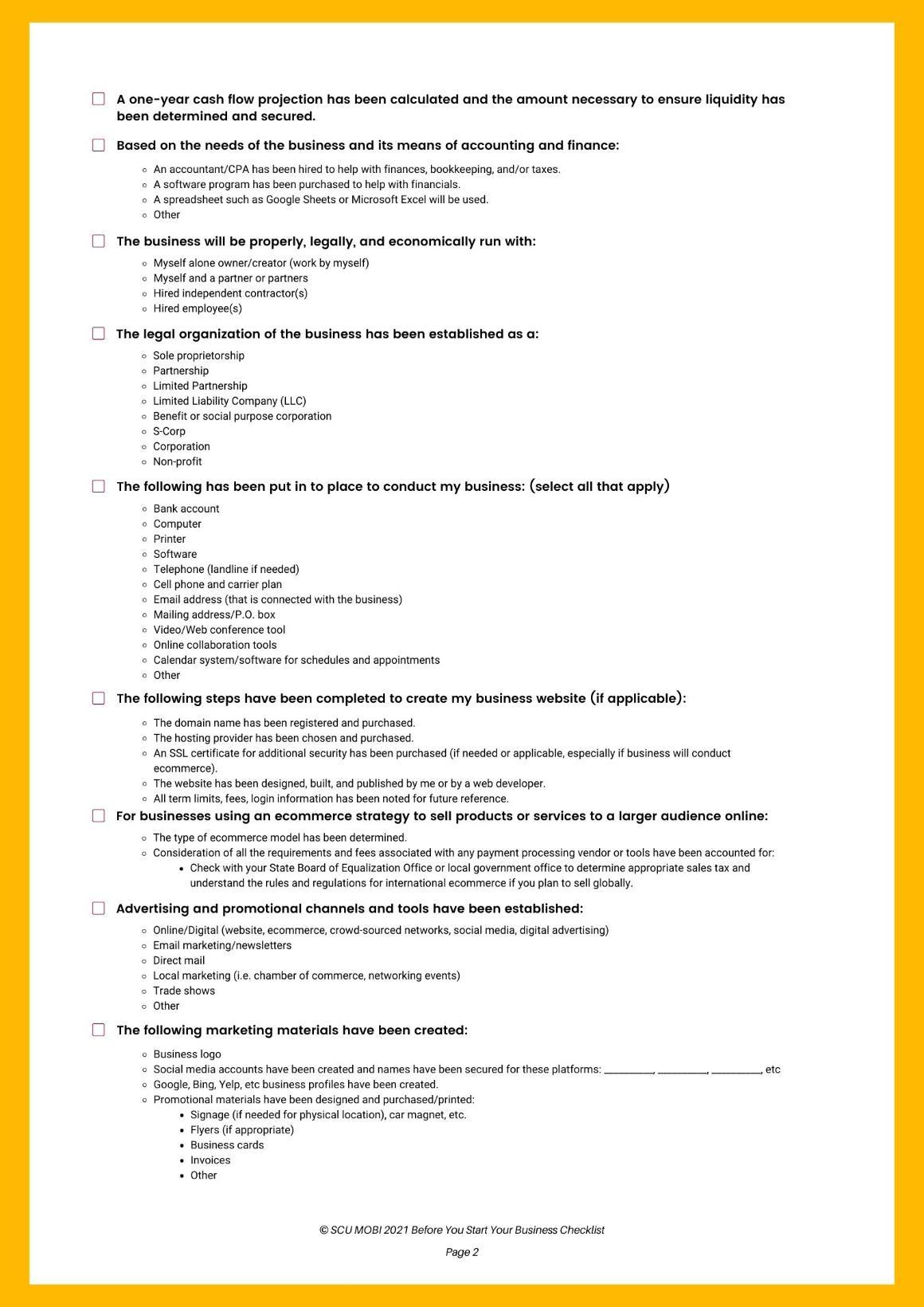 Checklist for starting your business jpg image version Page 2