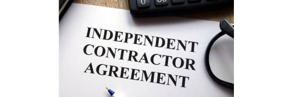 Photo with Independent Contractor Agreement wording