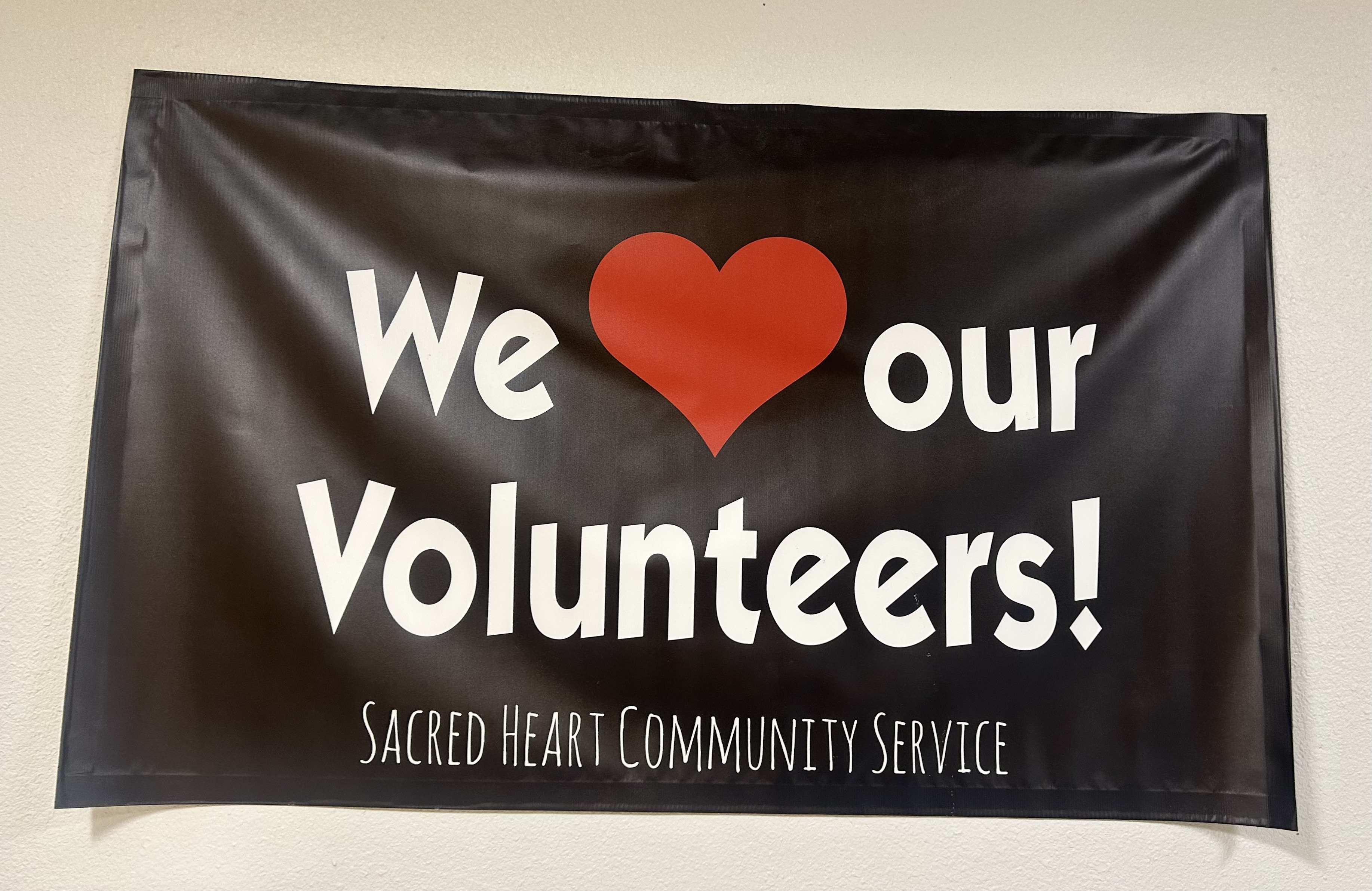 Sacred Hear Volunteer Sign