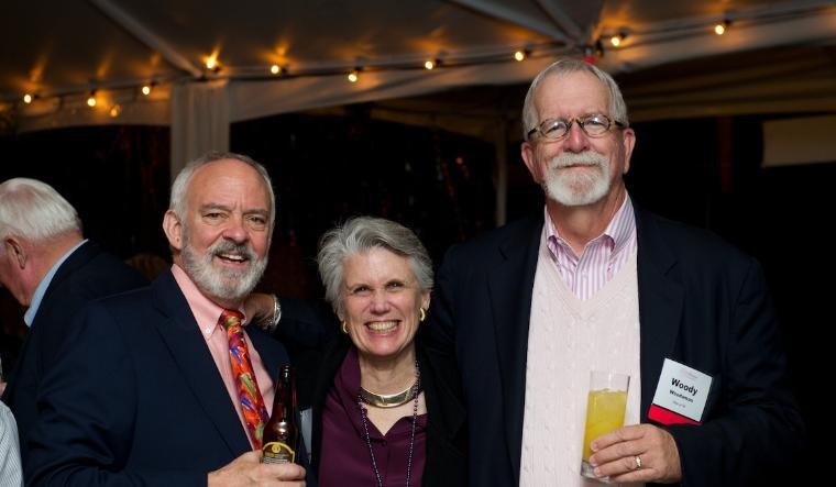 Three people from Class of 1966 at a reunion event.