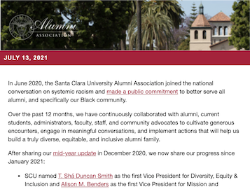 Alumni Association End-of-Year DEI Update July 2021