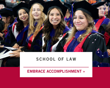 Students sitting at Law graduation ceremony.
