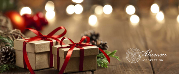 Two small gift boxes with red ribbons