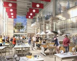 Rendering of the Maker Lab in the new Sobrato Campus complex.