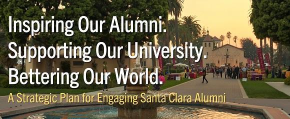 Image of fountain and Mission during Grand Reunion.