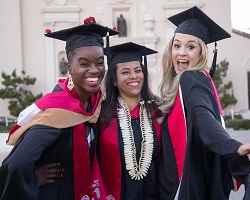 New graduates celebrating.