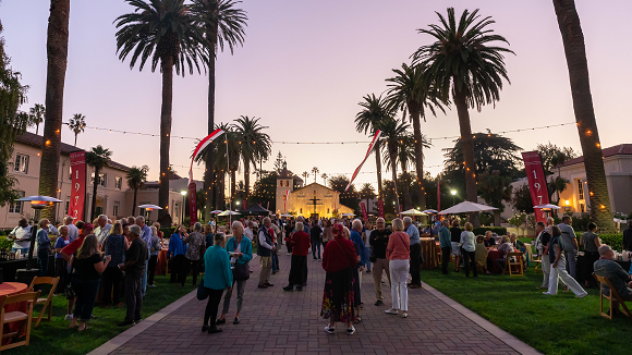 Block Party in front of Santa Clara Mission Church.