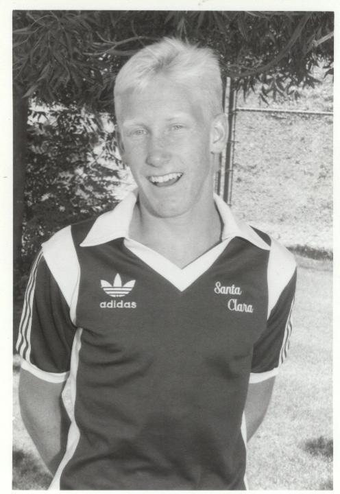 A black-and-white photo of David Palic in a soccer jersey.