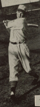 A baseball player swinging a bat.