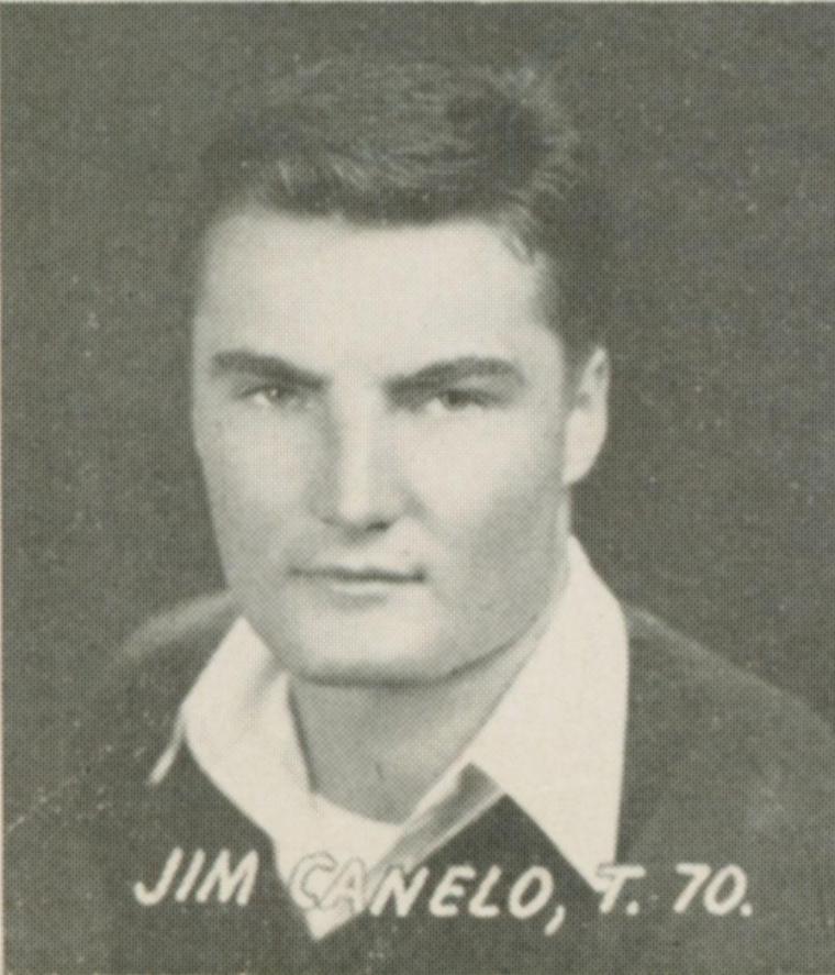 Black and white photo of James Canelo from 1950.