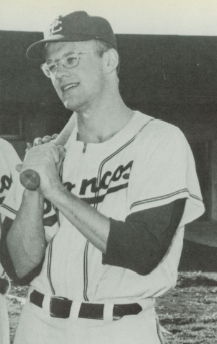 A baseball player in uniform from 1959.