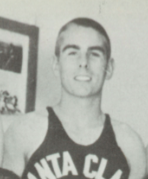 A smiling athlete in a Santa Clara uniform.